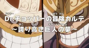 One Piece: Dr. Choppers Abenteuer-Krankenkarte. Der stolze Traum der Riesen